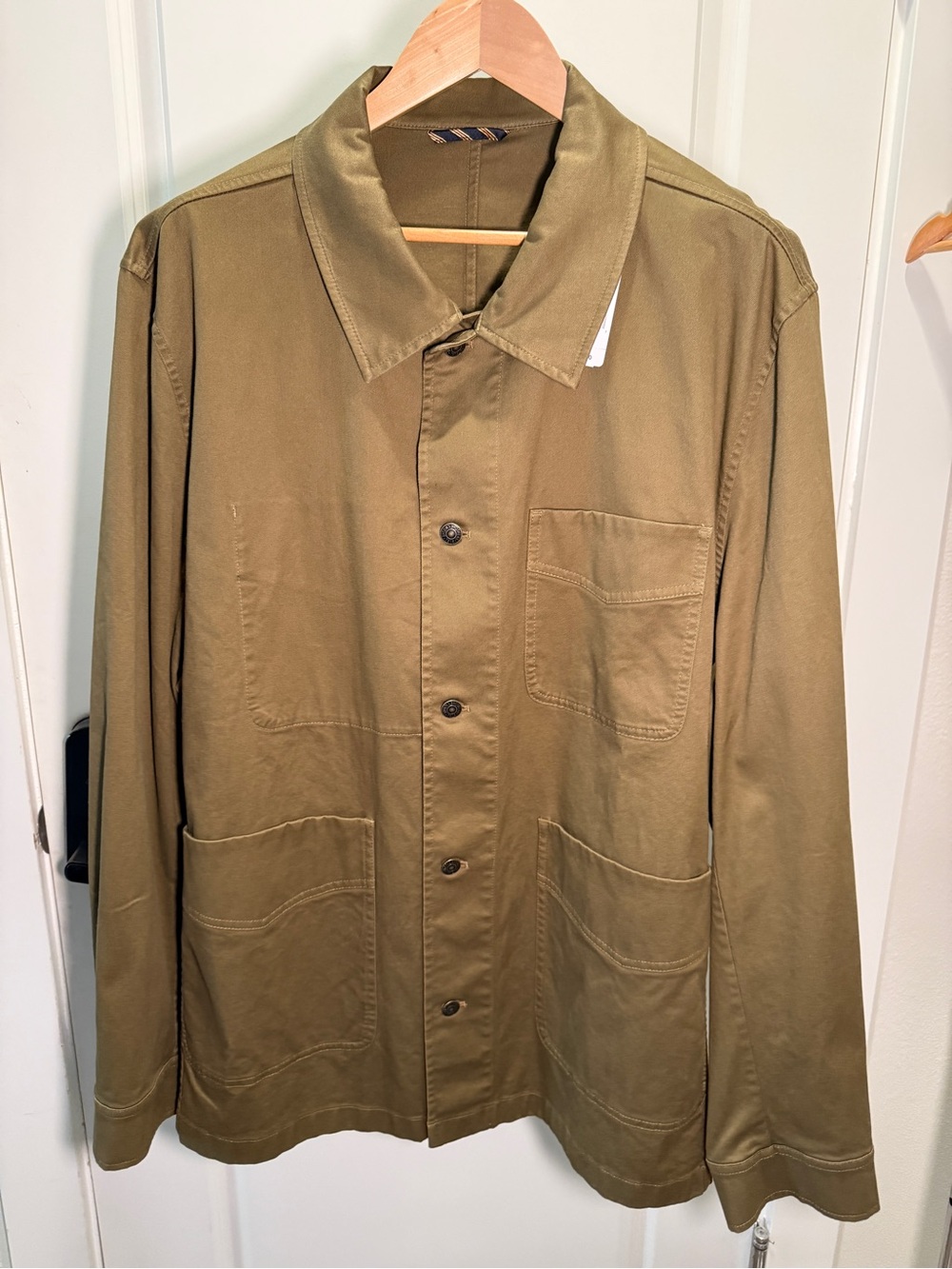 BROOKS BROTHERS - Dark Olive Cotton Twill Chore Coat in Men’s 2XL (NWT) - Picture 2 of 13